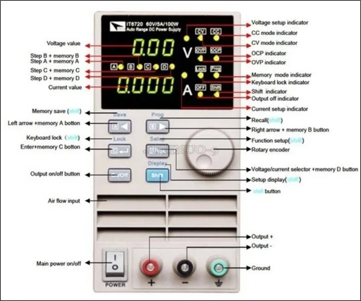 1 unidad, nueva fuente de alim - Programmable Dc Power Supply 60V 5A reseña y precio